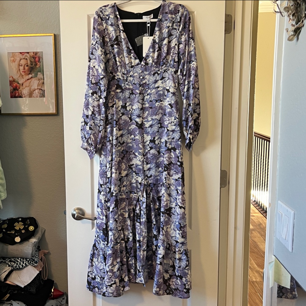 Fate Purple Floral Dress